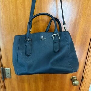 Kate Spade Black Leather Satchel Tote